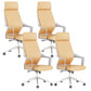 Chaise de bureau moderne en maille/cuir, chaise de conférence à dossier haut avec roulettes