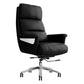 29"W Contemporary Managers Chair High Back Leather Executive Chair Black Genuine Leather 1 Piece Clearhalo 'furn' 'furn_office_chair' 'Furniture' 'Office Chairs' 'Office Furniture' 'office_chair' 6430991