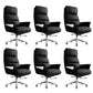 29"W Contemporary Managers Chair High Back Leather Executive Chair Black Genuine Leather 6 Piece Set Clearhalo 'furn' 'furn_office_chair' 'Furniture' 'Office Chairs' 'Office Furniture' 'office_chair' 6430994