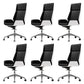Contemporary Slide Swivel Chair Executive High Back Managers Chair Black White Faux Leather 6 Piece Set Clearhalo 'furn' 'furn_office_chair' 'Furniture' 'Office Chairs' 'Office Furniture' 'office_chair' 6431105