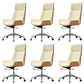 Contemporary Slide Swivel Chair Executive High Back Managers Chair Off-White Genuine Leather 6 Piece Set Clearhalo 'furn' 'furn_office_chair' 'Furniture' 'Office Chairs' 'Office Furniture' 'office_chair' 6431140