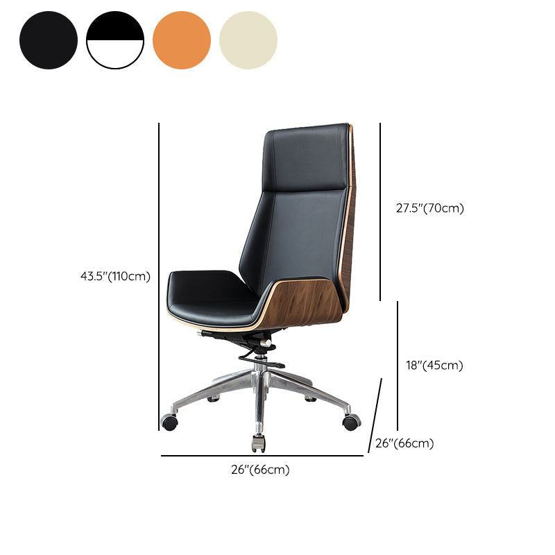 Contemporary Slide Swivel Chair Executive High Back Managers Chair Clearhalo 'furn' 'furn_office_chair' 'Furniture' 'Office Chairs' 'Office Furniture' 'office_chair' 6431147