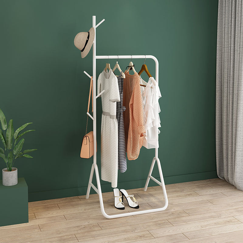 Modern Hall Stand Metal Hanging Rail Stanking y 5 ganchos Kit de entrada