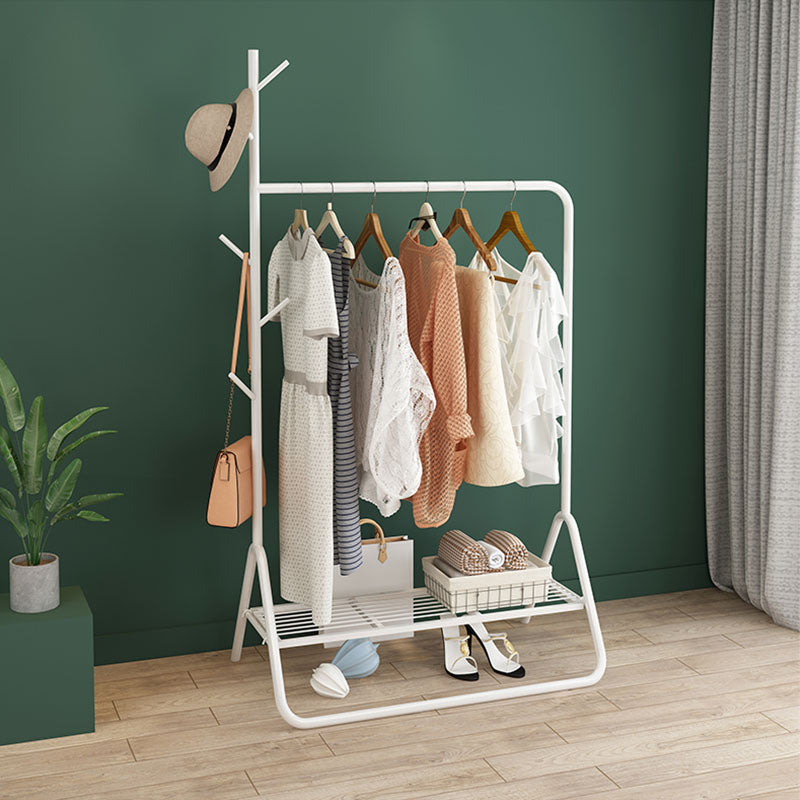 Modern Hall Stand Metal Hanging Rail Stanking y 5 ganchos Kit de entrada