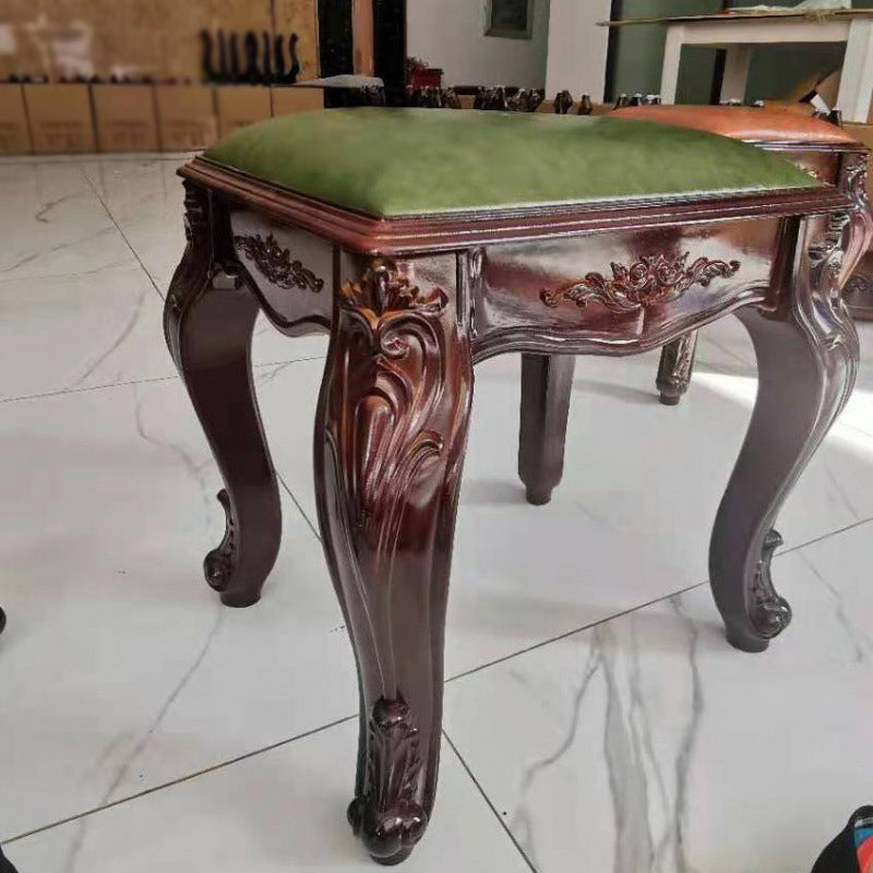 Upholstered Pouf Ottoman Pure Color Metal Frame Craving Stain Resistant Poof Stool Green Rectangle 1 Piece Clearhalo 'furn' 'furn_ottomans_poufs' 'Furniture' 'Living Room Furniture' 'Ottomans & Poufs' 'ottomans_poufs' 6431425