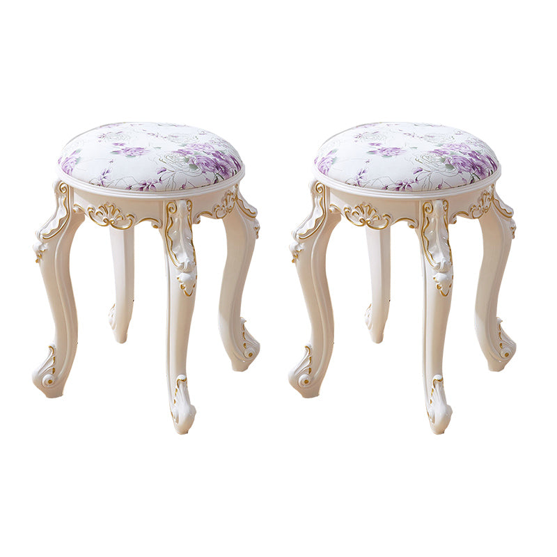 Leather Pouf Stool Craving Upholstered Round Water Resistant Modern Pouf Violet 2 Piece Set Gold Clearhalo 'furn' 'furn_ottomans_poufs' 'Furniture' 'Living Room Furniture' 'Ottomans & Poufs' 'ottomans_poufs' 6431506