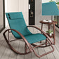 Contemporary Rocker Chair Metal Frame Water Resistant Fabric Rocker Chair with Pillow Blue Brown Clearhalo 'Chairs & Seating' 'furn' 'furn_rocking_chairs' 'Furniture' 'Living Room Furniture' 'Rocking Chairs' 'rocking_chairs' 6431985