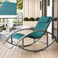Contemporary Rocker Chair Metal Frame Water Resistant Fabric Rocker Chair with Pillow Blue Silver Clearhalo 'Chairs & Seating' 'furn' 'furn_rocking_chairs' 'Furniture' 'Living Room Furniture' 'Rocking Chairs' 'rocking_chairs' 6431987