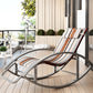 Contemporary Rocker Chair Metal Frame Water Resistant Fabric Rocker Chair with Pillow Clearhalo 'Chairs & Seating' 'furn' 'furn_rocking_chairs' 'Furniture' 'Living Room Furniture' 'Rocking Chairs' 'rocking_chairs' 6431989