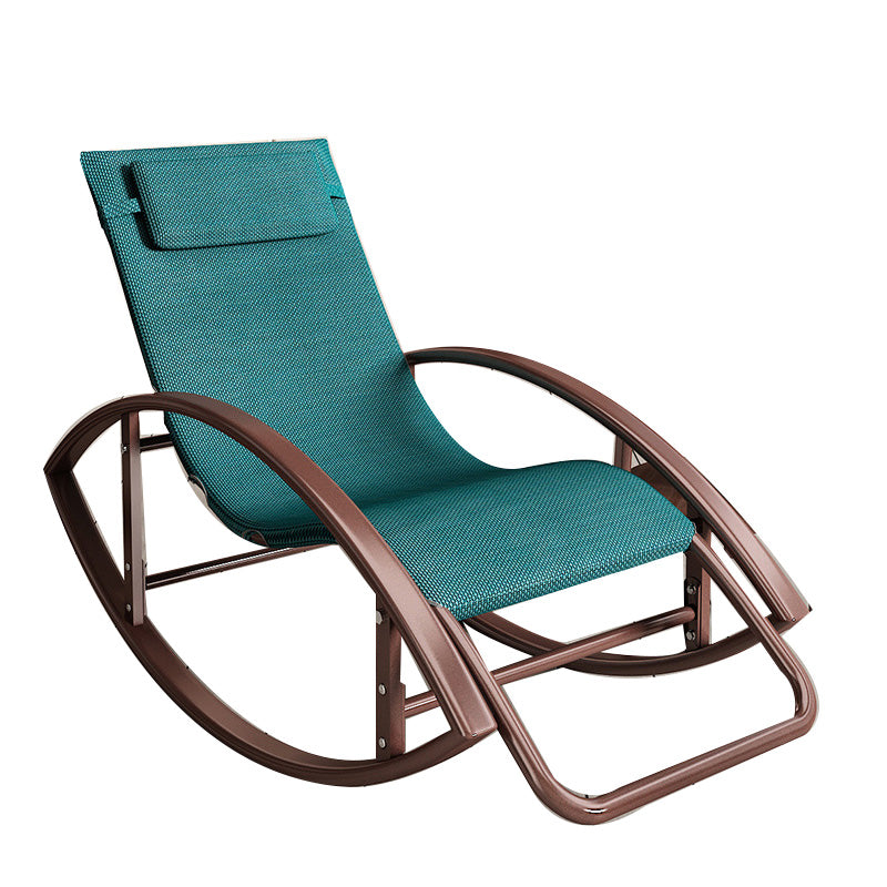 Contemporary Rocker Chair Metal Frame Water Resistant Fabric Rocker Chair with Pillow Clearhalo 'Chairs & Seating' 'furn' 'furn_rocking_chairs' 'Furniture' 'Living Room Furniture' 'Rocking Chairs' 'rocking_chairs' 6431993