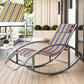 Contemporary Rocker Chair Metal Frame Water Resistant Fabric Rocker Chair with Pillow Violet Silver Clearhalo 'Chairs & Seating' 'furn' 'furn_rocking_chairs' 'Furniture' 'Living Room Furniture' 'Rocking Chairs' 'rocking_chairs' 6431999