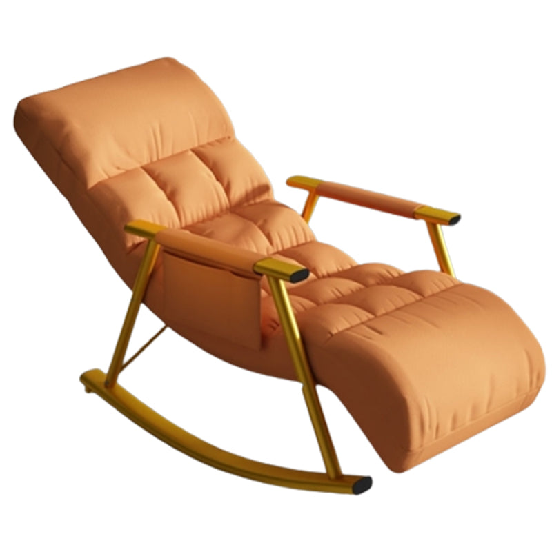 Silla de metal de mecedora moderna Silla de metal con cojines