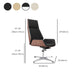 Contemporary Wheels Swivel Chair Faux Leather High Back Chair Clearhalo 'furn' 'furn_office_chair' 'Furniture' 'Office Chairs' 'Office Furniture' 'office_chair' 6432115