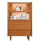 Scandinavian Pine Display Stand Glass Doors Buffet Cabinet with Doors Clearhalo 'Display & China Cabinets' 'display_china_cabinets' 'furn' 'furn_display_china_cabinets' 'Furniture' 'Kitchen & Dining Furniture' 6432185