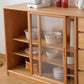 Scandinavian Pine Display Stand Glass Doors Storage Cabinet with Drawers for Living Room Clearhalo 'Display & China Cabinets' 'display_china_cabinets' 'furn' 'furn_display_china_cabinets' 'Furniture' 'Kitchen & Dining Furniture' 6432230