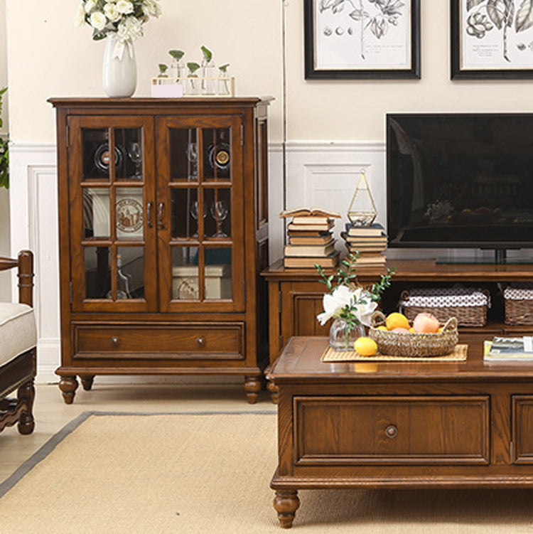 Porta di vetro tradizionale per il display di cenere mobile per soggiorno standard per soggiorno