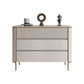 Cassettiera per camera da letto orizzontale Glam Stone in bianco con cassetti