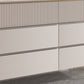 Cassettiera per camera da letto orizzontale Glam Stone in bianco con cassetti