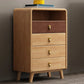 Glam Home Opbergkist Verticale rubberen houten kist met lades