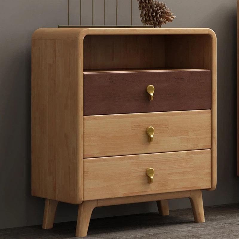 Glam Home Opbergkist Verticale rubberen houten kist met lades