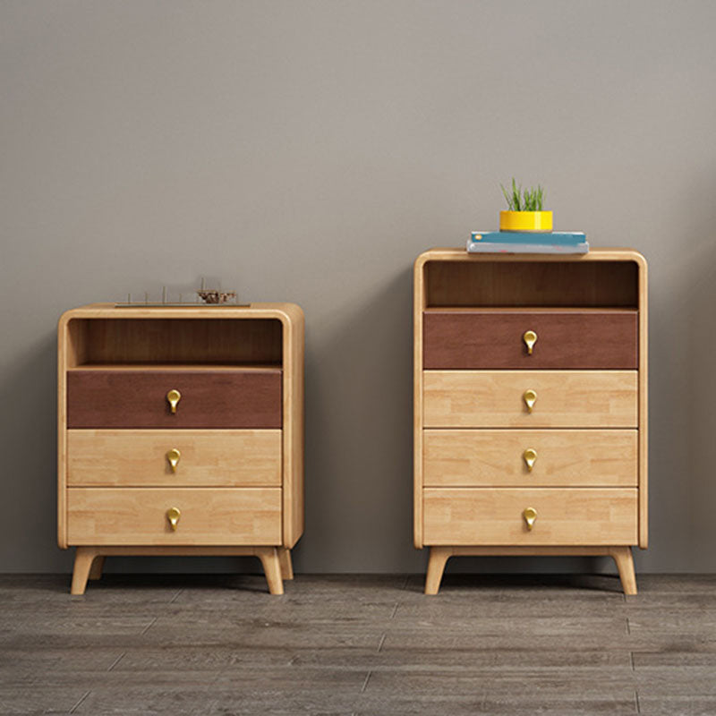 Glam Home Opbergkist Verticale rubberen houten kist met lades