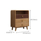 Glam Home Opbergkist Verticale rubberen houten kist met lades