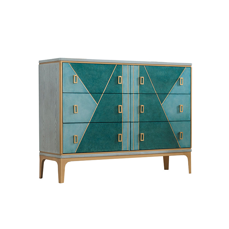 Klassische Glam-Aufbewahrungskommode aus massivem Holz mit 3/6/7 Schubladen