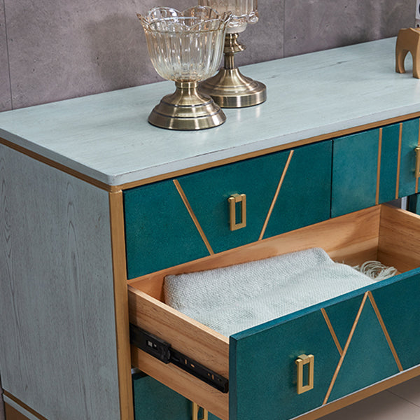 Klassische Glam-Aufbewahrungskommode aus massivem Holz mit 3/6/7 Schubladen