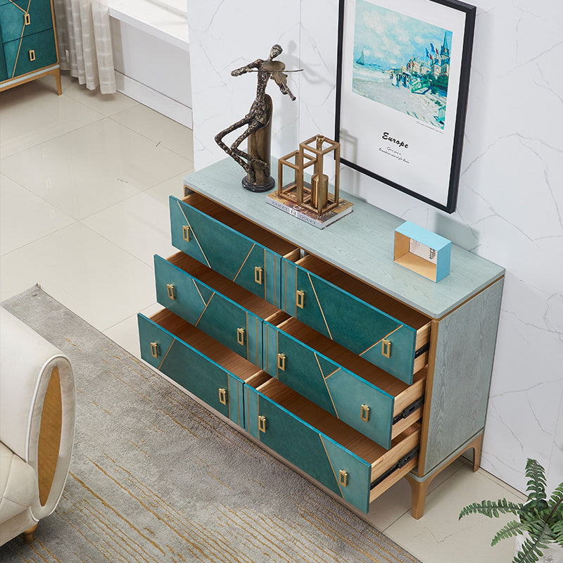 Klassische Glam-Aufbewahrungskommode aus massivem Holz mit 3/6/7 Schubladen
