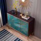Commode de rangement en bois massif de 15,6 pouces de largeur, commode de rangement Glam classique