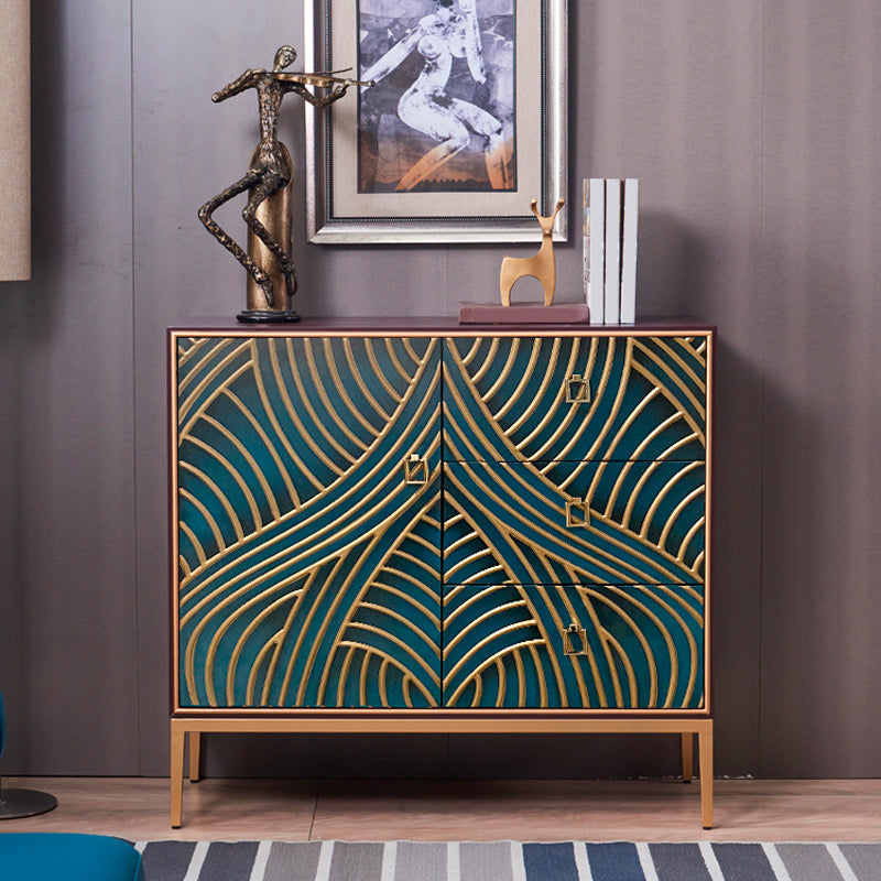 Commode de rangement en bois massif de 15,6 pouces de largeur, commode de rangement Glam classique