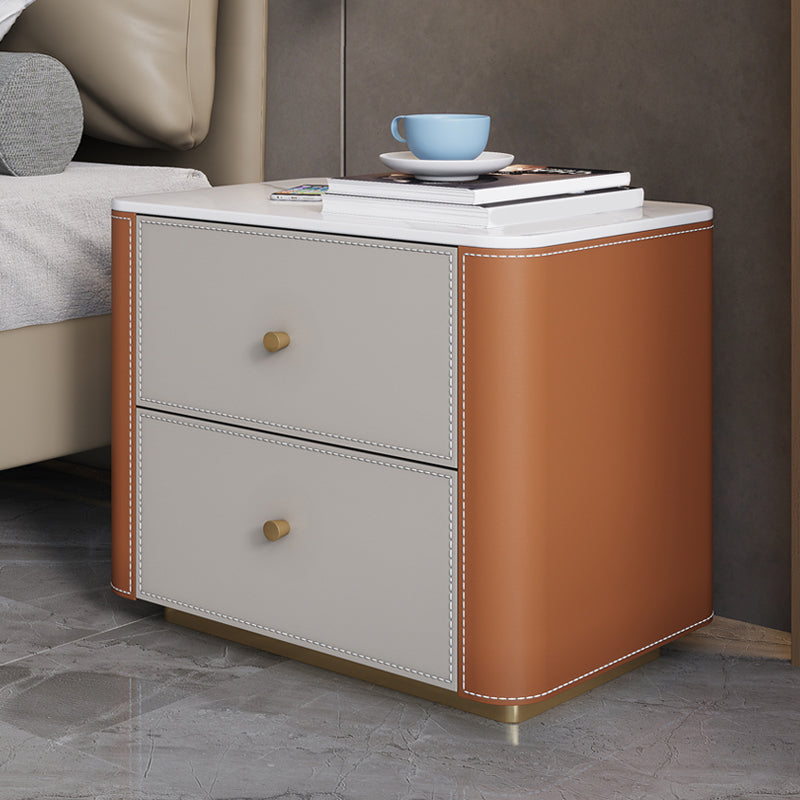 Glam Vertical Storage Chest Stone Bedroom Chest with Drawers Orange 2 Clearhalo 'Bedroom Furniture' 'Dressers & Chests' 'dressers_chests' 'furn' 'furn_dressers_chests' 'Furniture' 6432436