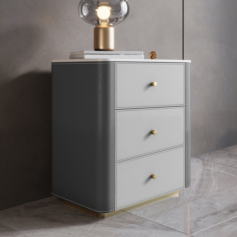 Glam Vertical Storage Chest Stone Bedroom Chest with Drawers Grey 3 Clearhalo 'Bedroom Furniture' 'Dressers & Chests' 'dressers_chests' 'furn' 'furn_dressers_chests' 'Furniture' 6432438