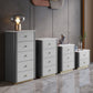 Glam Vertical Storage Chest Stone Bedroom Chest with Drawers Clearhalo 'Bedroom Furniture' 'Dressers & Chests' 'dressers_chests' 'furn' 'furn_dressers_chests' 'Furniture' 6432439