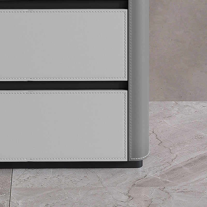 Vertical Contemporary Stone Storage Chest Bedroom Chest with Drawers