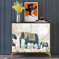 14.04-inch Width Classic Glam Storage Chest Solid Wood Storage Chest Dresser 39"L x 14"W x 35"H Yellow-Green Clearhalo 'Bedroom Furniture' 'Dressers & Chests' 'dressers_chests' 'furn' 'furn_dressers_chests' 'Furniture' 6432497