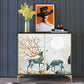 14.04-inch Width Classic Glam Storage Chest Solid Wood Storage Chest Dresser 39"L x 14"W x 35"H Gold-Green Clearhalo 'Bedroom Furniture' 'Dressers & Chests' 'dressers_chests' 'furn' 'furn_dressers_chests' 'Furniture' 6432501