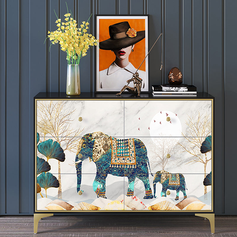 14.04-inch Width Classic Glam Storage Chest Solid Wood Storage Chest Dresser 47"L x 14"W x 35"H Yellow-Green Clearhalo 'Bedroom Furniture' 'Dressers & Chests' 'dressers_chests' 'furn' 'furn_dressers_chests' 'Furniture' 6432505