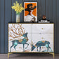 14.04-inch Width Classic Glam Storage Chest Solid Wood Storage Chest Dresser 47"L x 14"W x 35"H Gold-Green Clearhalo 'Bedroom Furniture' 'Dressers & Chests' 'dressers_chests' 'furn' 'furn_dressers_chests' 'Furniture' 6432509