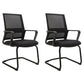 Modern Desk Chair Mesh Computer Chair Mid-Back Chair No Wheels 2 Piece Set Clearhalo 'furn' 'furn_office_chair' 'Furniture' 'Office Chairs' 'Office Furniture' 'office_chair' 6432665