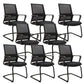 Modern Desk Chair Mesh Computer Chair Mid-Back Chair No Wheels 8 Piece Set Clearhalo 'furn' 'furn_office_chair' 'Furniture' 'Office Chairs' 'Office Furniture' 'office_chair' 6432671
