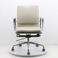 Modern Desk Chair Leather Computer Chair Mid-Back Chair with Wheels/No Wheels Off-White 1 Piece Clearhalo 'furn' 'furn_office_chair' 'Furniture' 'Office Chairs' 'Office Furniture' 'office_chair' 6432707