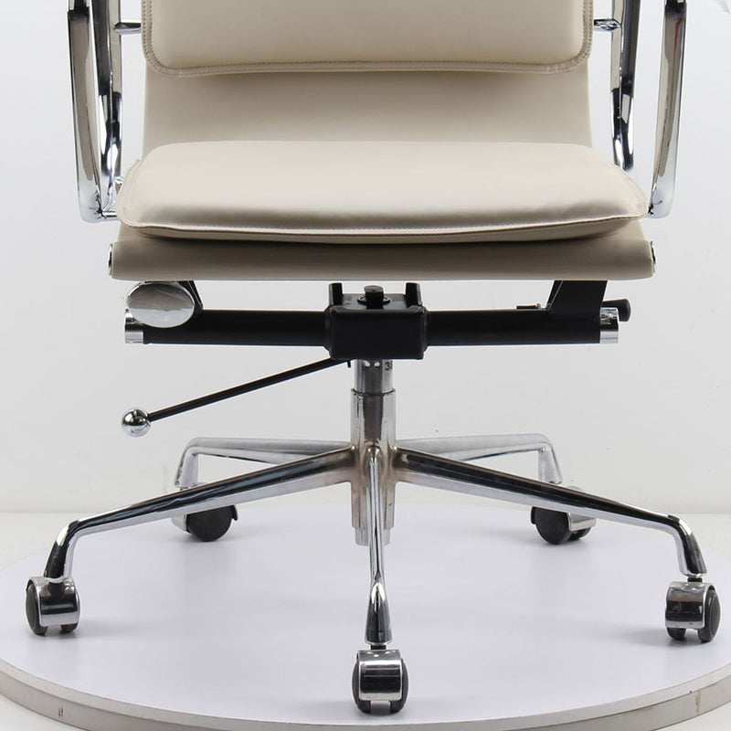 Modern Desk Chair Leather Computer Chair Mid-Back Chair with Wheels/No Wheels Clearhalo 'furn' 'furn_office_chair' 'Furniture' 'Office Chairs' 'Office Furniture' 'office_chair' 6432717