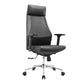 Modern Desk Chair Leather Computer Chair in Black/Gray High-Back Chair with Wheels Clearhalo 'furn' 'furn_office_chair' 'Furniture' 'Office Chairs' 'Office Furniture' 'office_chair' 6432731
