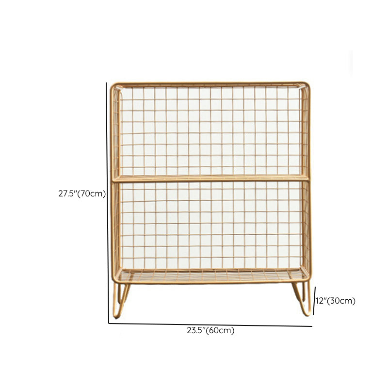 Metal Standard Bookshelf Closed Back Industrial Bookcase with Shelves