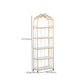 Glam Antique Finish Shelf Bookcase Metal Standard Bookshelf with Rectangular Shelves