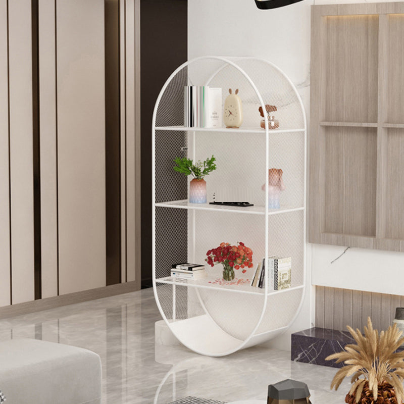 Industrial Standard Bookcase Metal 3 Shelves Closed Back Bookshelf Clearhalo 'Bookcases' 'furn' 'furn_bookcases' 'Furniture' 'Office Furniture' 6432783