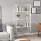 Industrial Standard Bookcase Metal 3 Shelves Closed Back Bookshelf White Clearhalo 'Bookcases' 'furn' 'furn_bookcases' 'Furniture' 'Office Furniture' 6432784