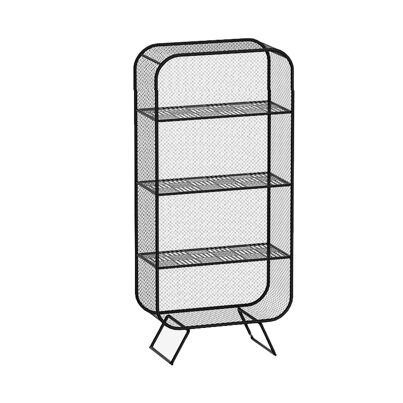 Industrial Standard Bookcase Metal 3 Shelves Closed Back Bookshelf Clearhalo 'Bookcases' 'furn' 'furn_bookcases' 'Furniture' 'Office Furniture' 6432788