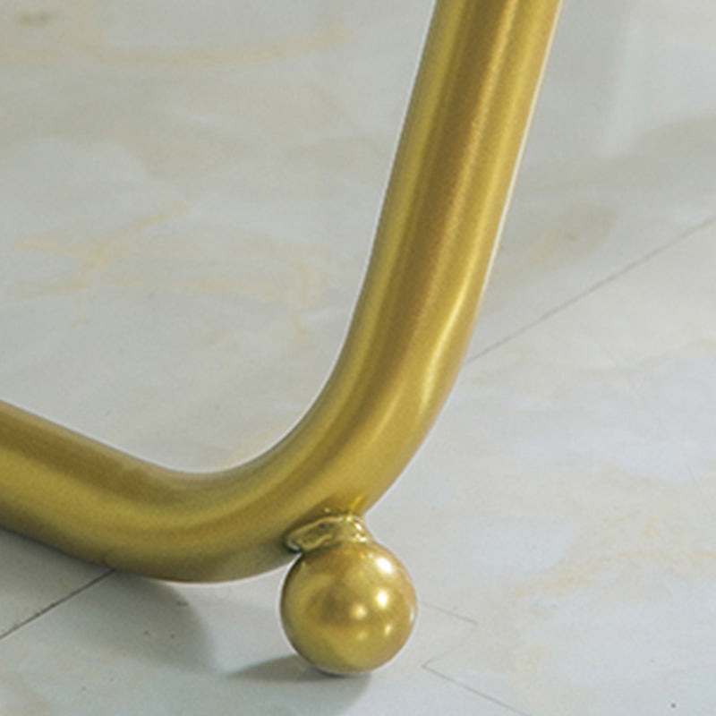 Glam Antique Finish Bookcase Metal Standard Bookshelf with Rectangular Shelves